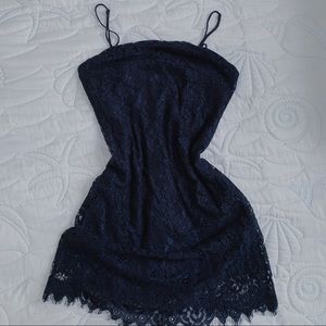 Adorable Navy Lace Dress